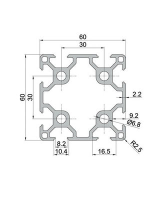 De geanodiseerde 4040 t-Uitdrijving van het Groefaluminium voor CNC Lijst
